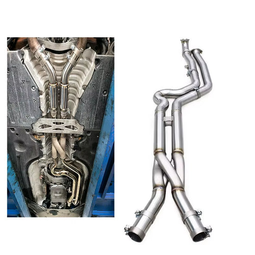 Titronic Systems Z-Pipe full exhaust — equal-length midpipe detail