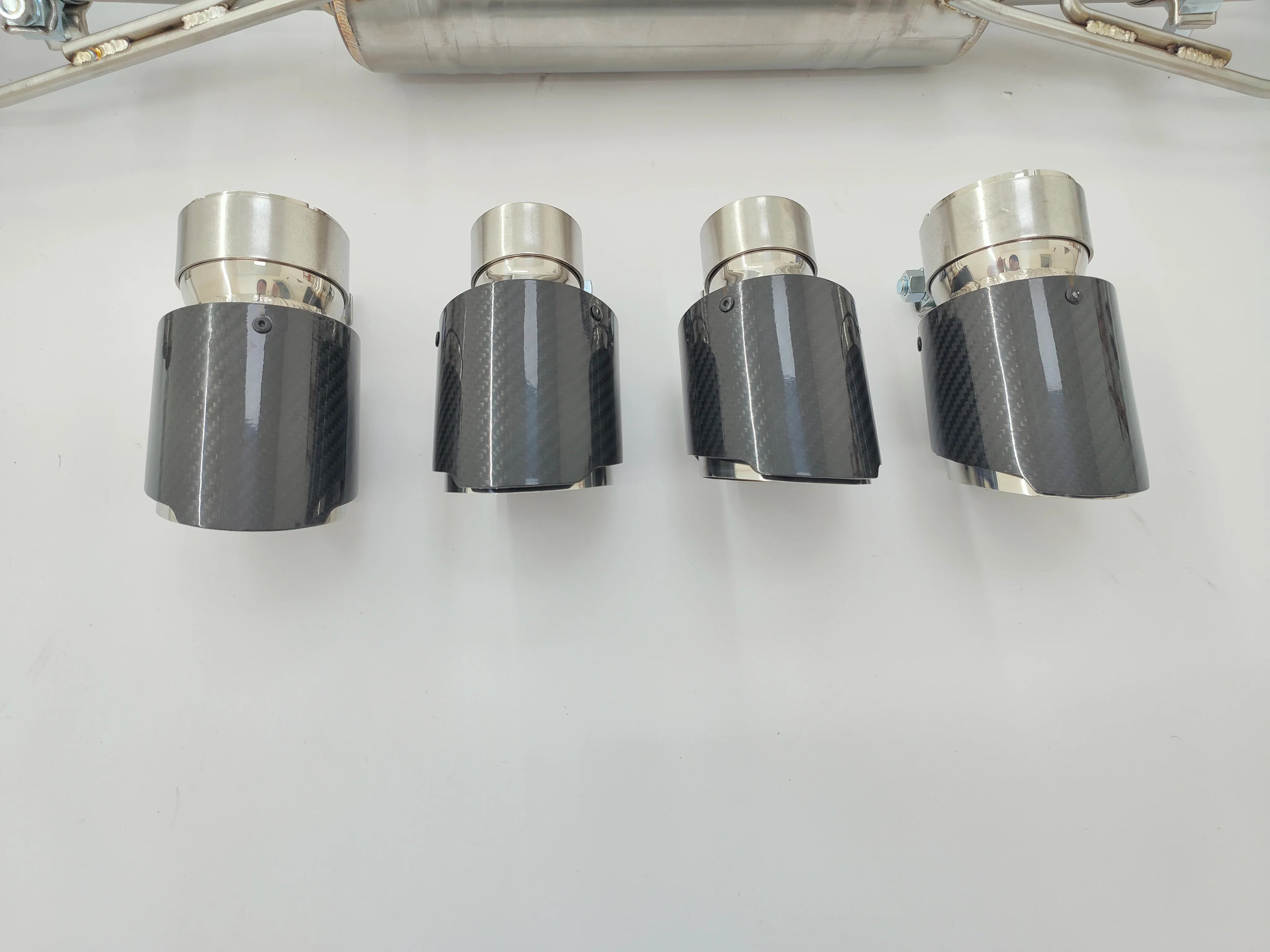 Titronic Systems titanium valved exhaust - tip finish detail