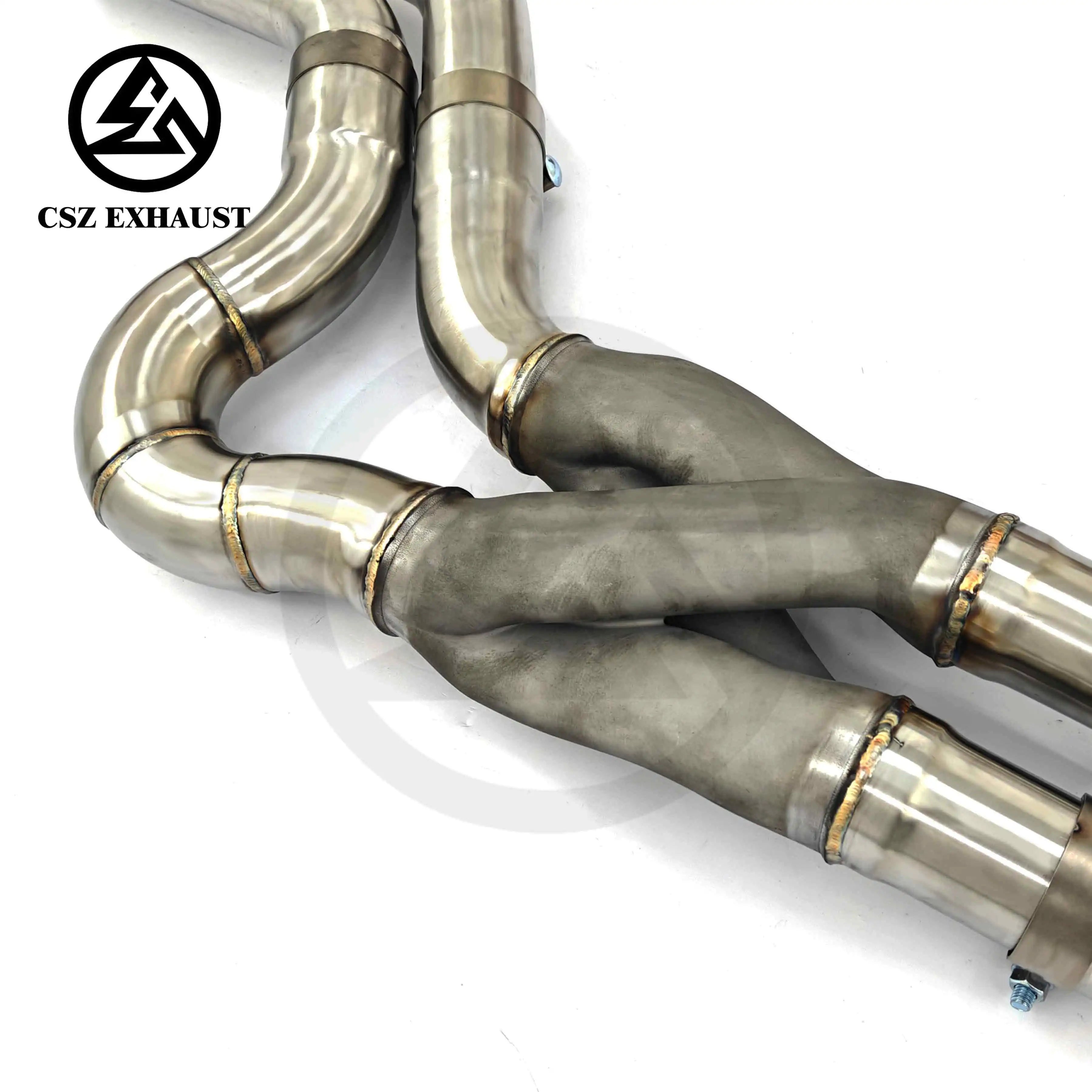 Titronic Systems Z-Pipe midpipe — merge collector detail