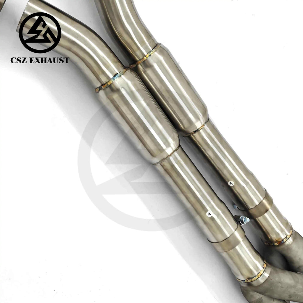 Titronic Systems Z-Pipe midpipe — mounting flange and gasket