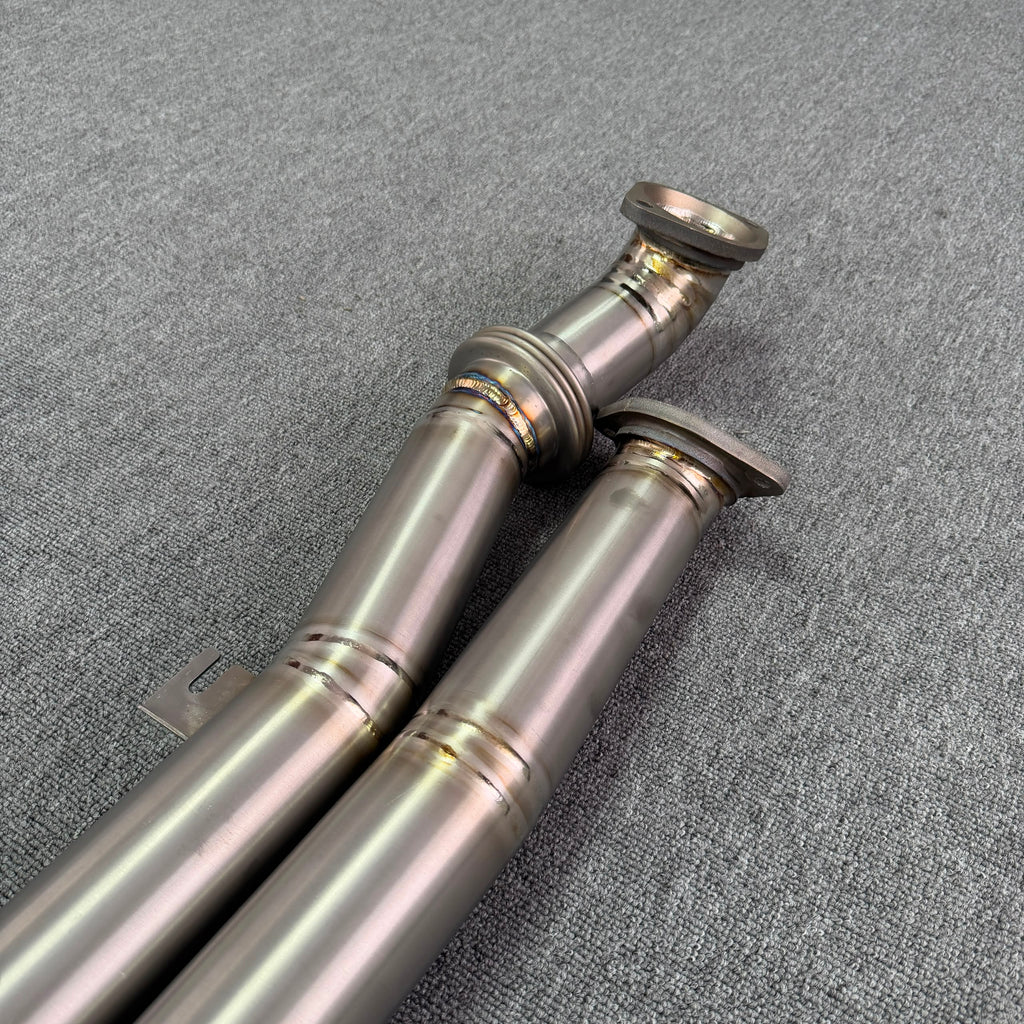 Titronic Systems Titanium Center Exit M Style Exhaust - flange and weld detail